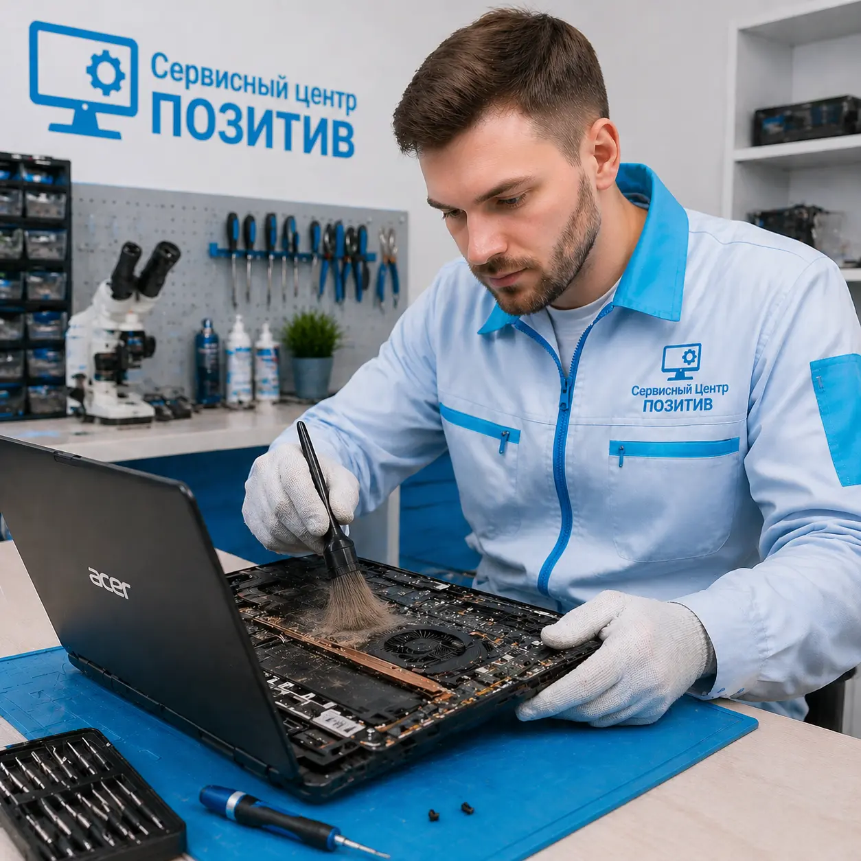 Чистка ноутбука Acer от пыли в Балахне | Замена термопасты