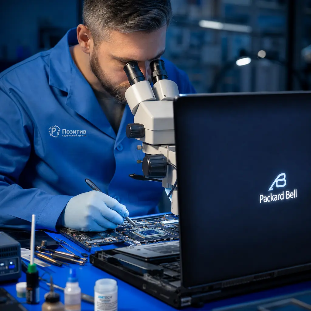 Замена видеокарты ноутбука Packard Bell в Балахне