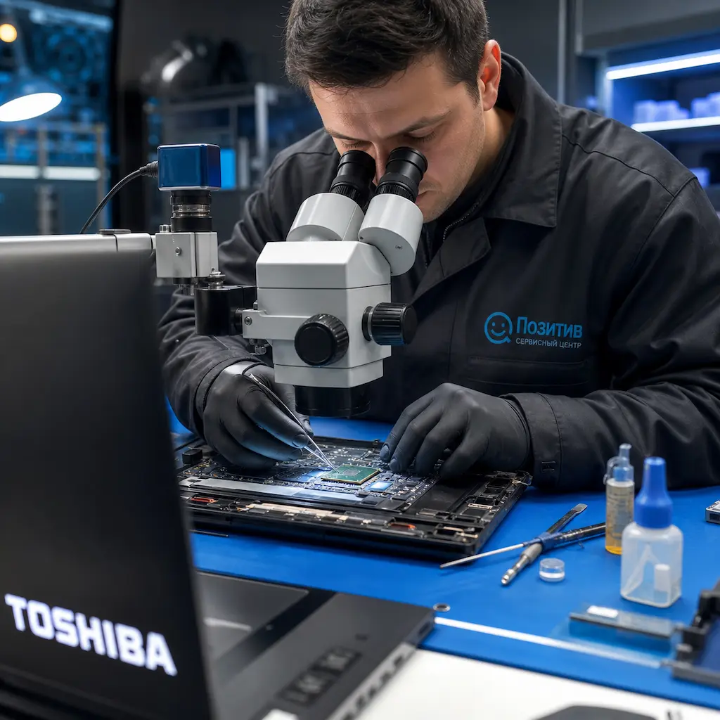 Замена видеокарты ноутбука Toshiba в Балахне