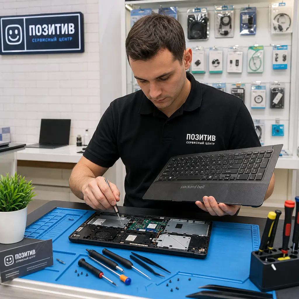 заменить клавиатуру на ноутбуке Packard Bell в Балахне
