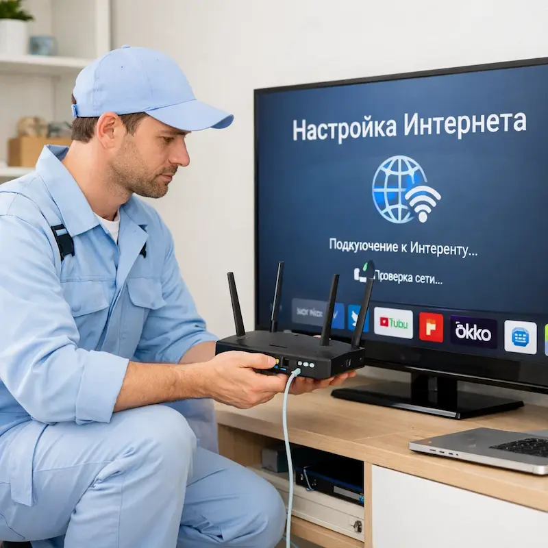 Настройка интернета на телевизоре в Балахне