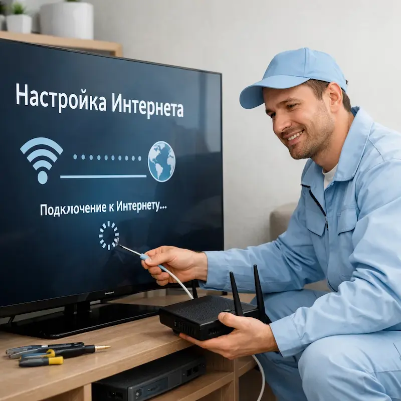 Настройка интернета на ТВ в Балахне